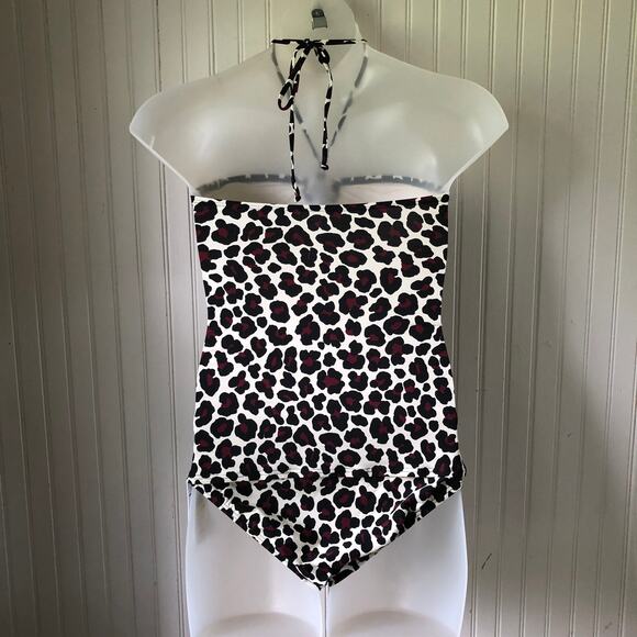 MICHAEL KORS Retail $136 Ruby Animal Print Ring Tankini Bikini 2 Piece Size M - Picture 6 of 6